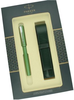 Zestaw Prezentowy Parker Pióro wieczne Vector XL Green i skórzane etui S0820010 zieleń.  Zestaw z piórem i etui na prezent (3).jpg